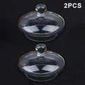 Stainless Steel Teapot Lid with Glass Cover & Filter Strainer Teapot Replacement Lid Qme A1 2PCS