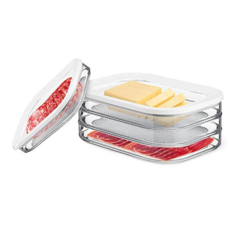 Stackable Deli Meat & Cheese Meal Prep Container with Lid Food Storage Container Qme