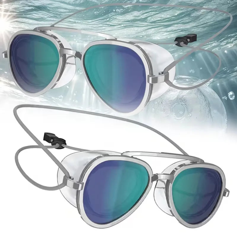Full-Vision Anti-Fog Swimming Goggles – Mirror Lens Swimming Goggles Qme