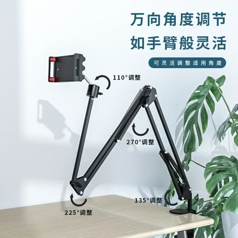 360° Rotating Tablet & Phone Stand – Aluminum Bed & Desk Mount Tablet Phone Stand Qme