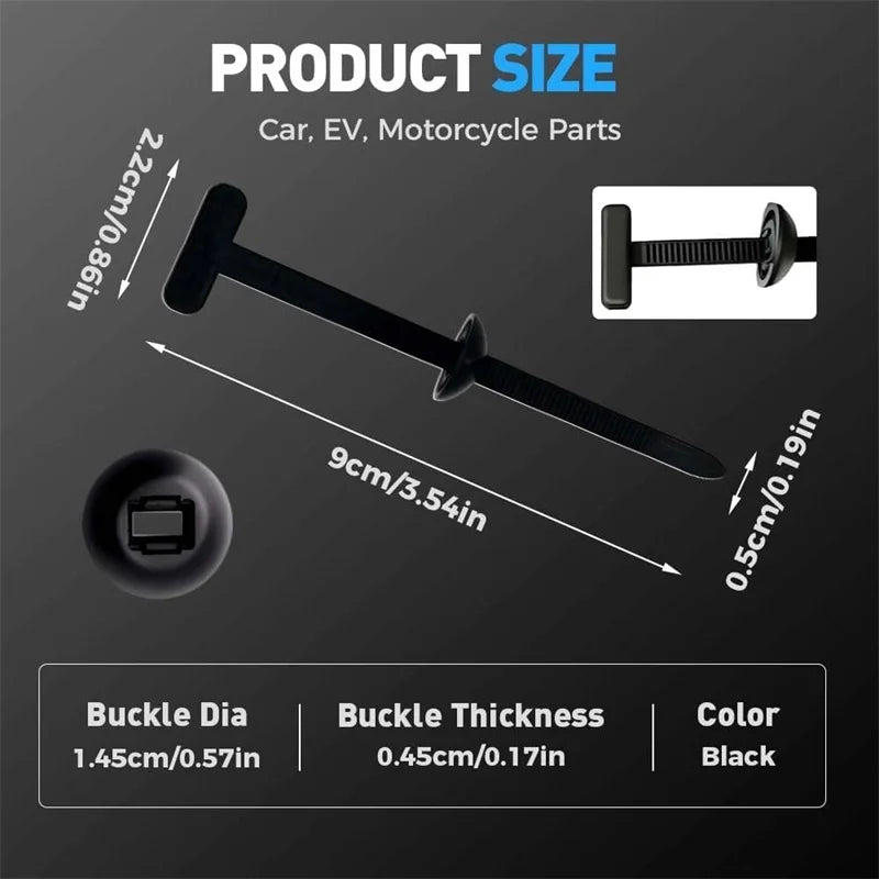 Universal Nylon Auto Fastener Cable Tie Buckle Replacement Clip Auto Fastener Clip Qme