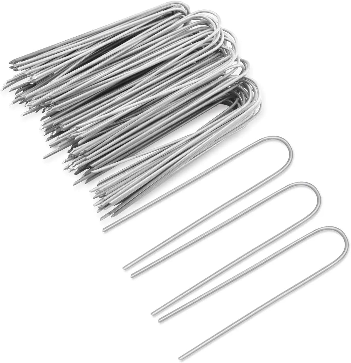 Heavy-Duty U-Shape Garden Staples – Zinc-Coated Landscape Stakes Landscape Ground Stakes Qme