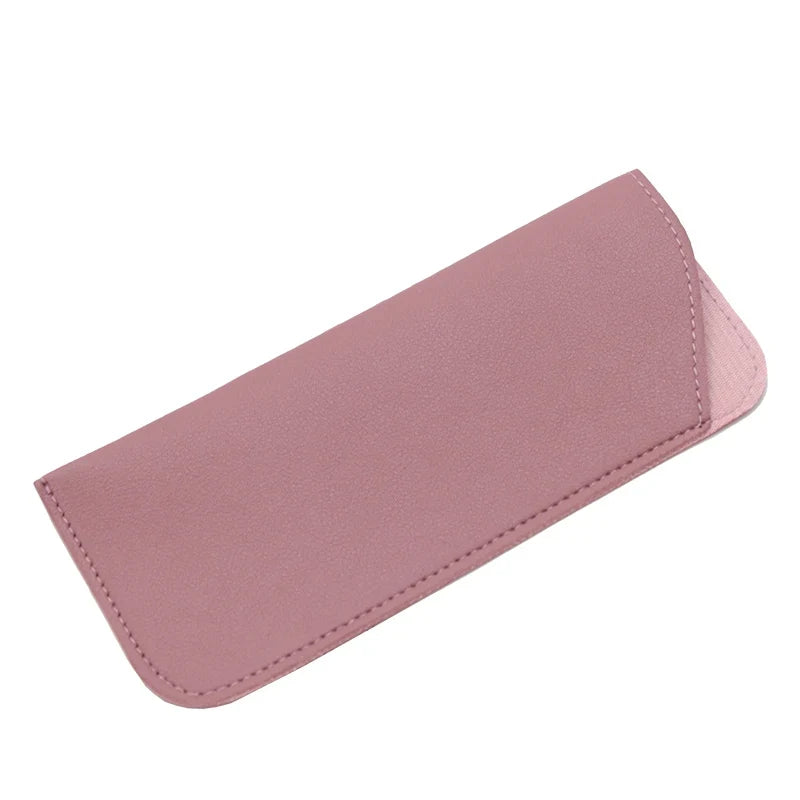 Solid Glasses Bag Protective Case | Sunglasses & Reading Cover Eyewear Protective Case Qme pink purple