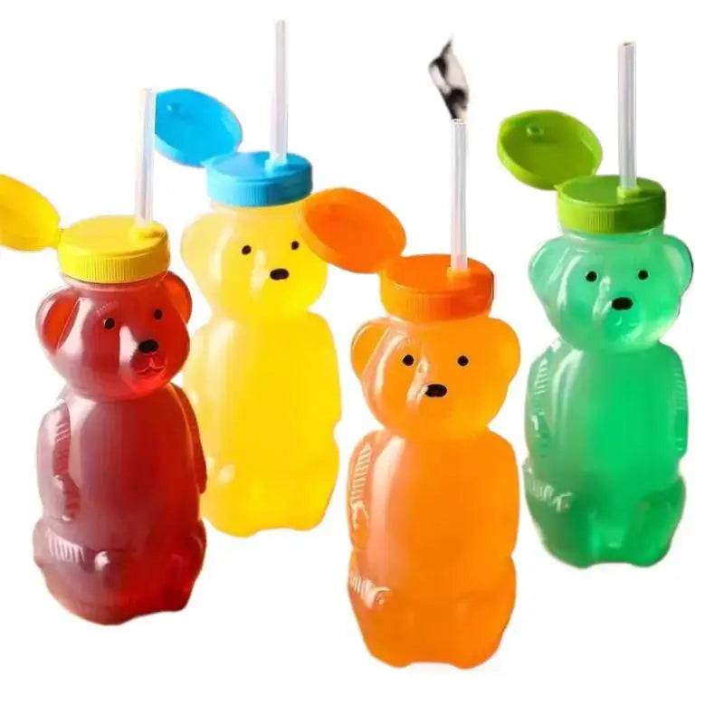 Cute Squeezable Leak-Proof Baby Cup with Flexible Straw Baby Straw Cup Qme