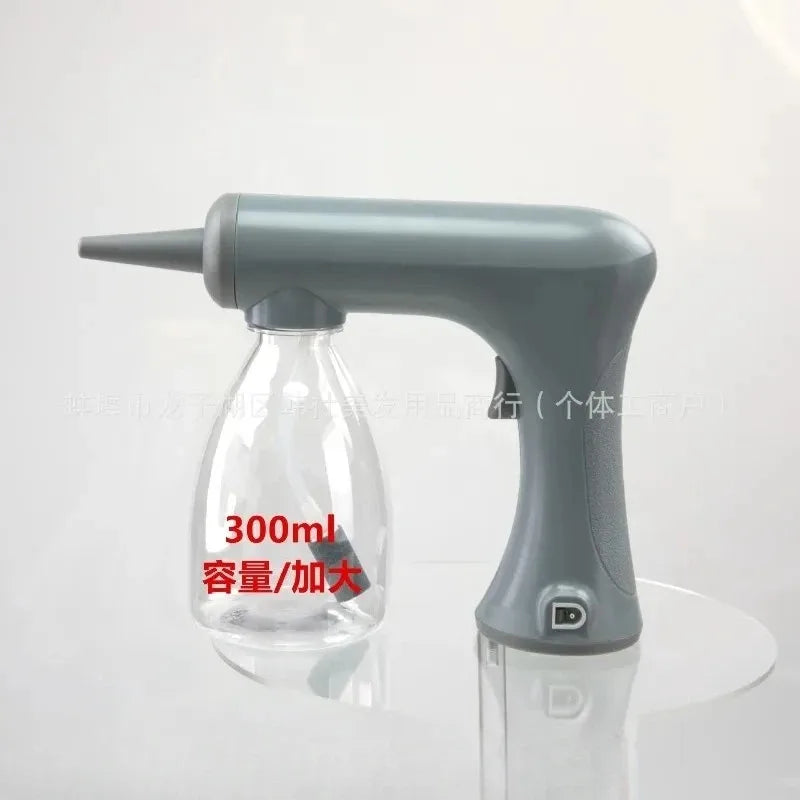 Electric Foam Gun 300ml – Hair Perming & Styling Tool Hair Foam Dispenser Qst Grey