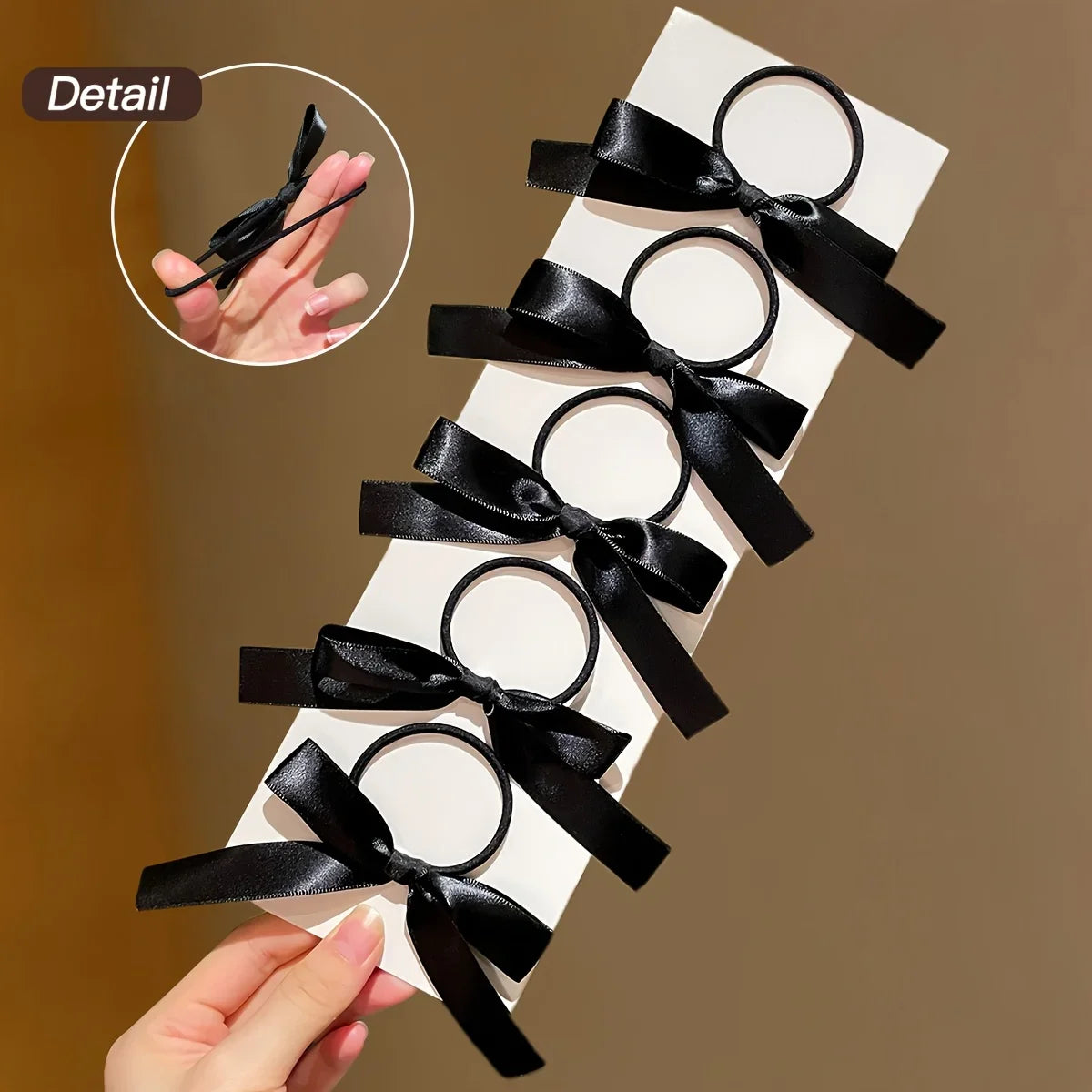 Women's Cute Black Bow Hair Tie | Everyday Style Bow Hair Tie Qme