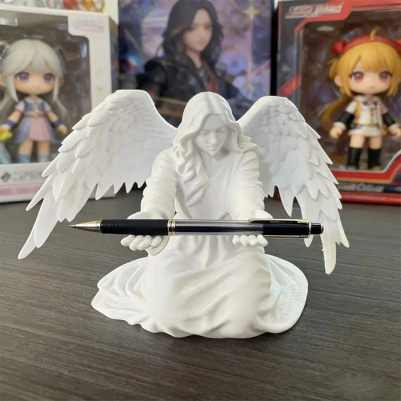 3D Printed Angel Pen Stand Desktop Organizer | Qme Desktop Pen Holder Qme