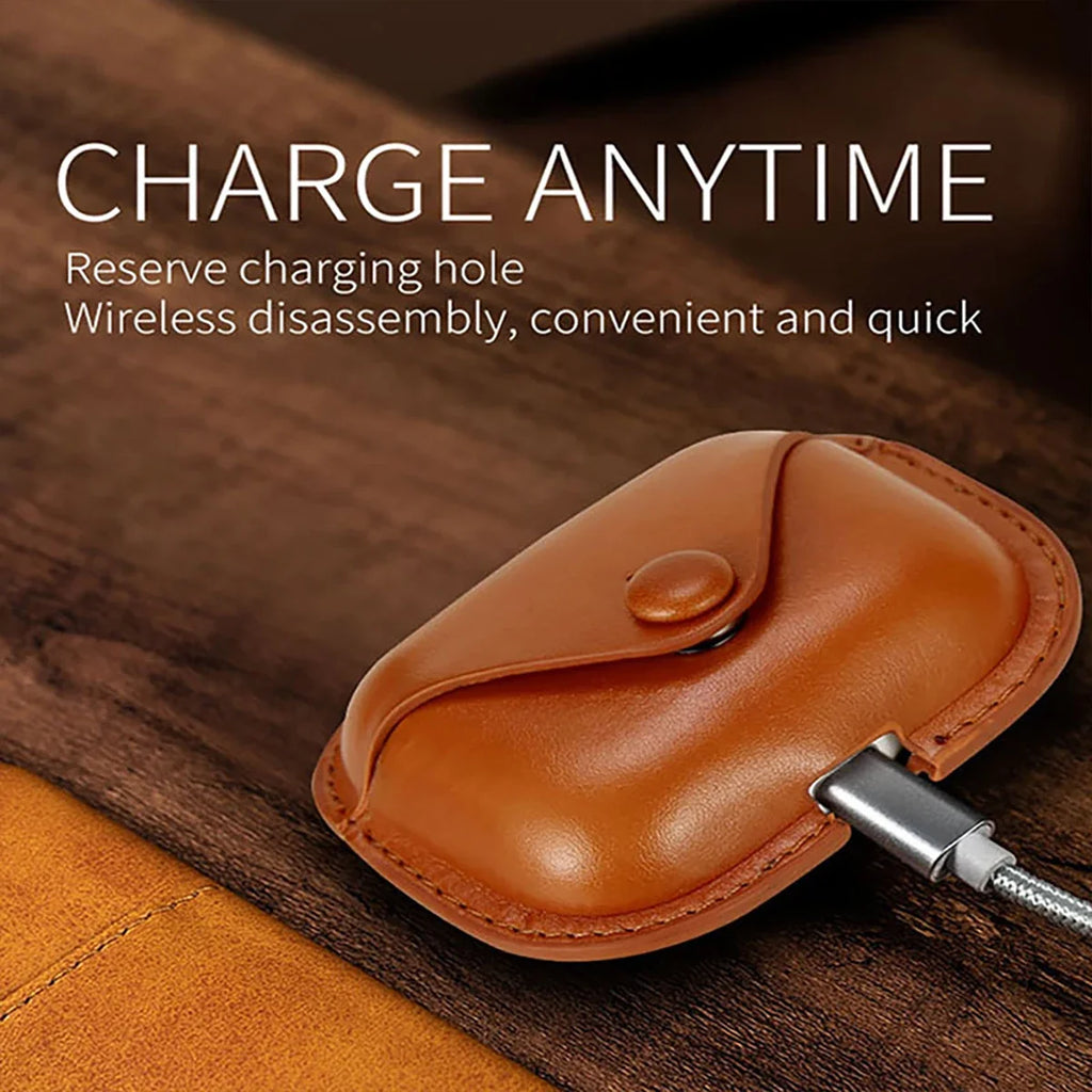 Leather AirPods Case for Gen 1 2 3 & Pro 2 – Anti-Drop Cover Earphone Case Qme