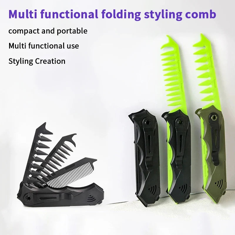 Pocket Folding Wide Tooth Comb – Beard & Hair Styling | Qme Folding Hair Comb Qme