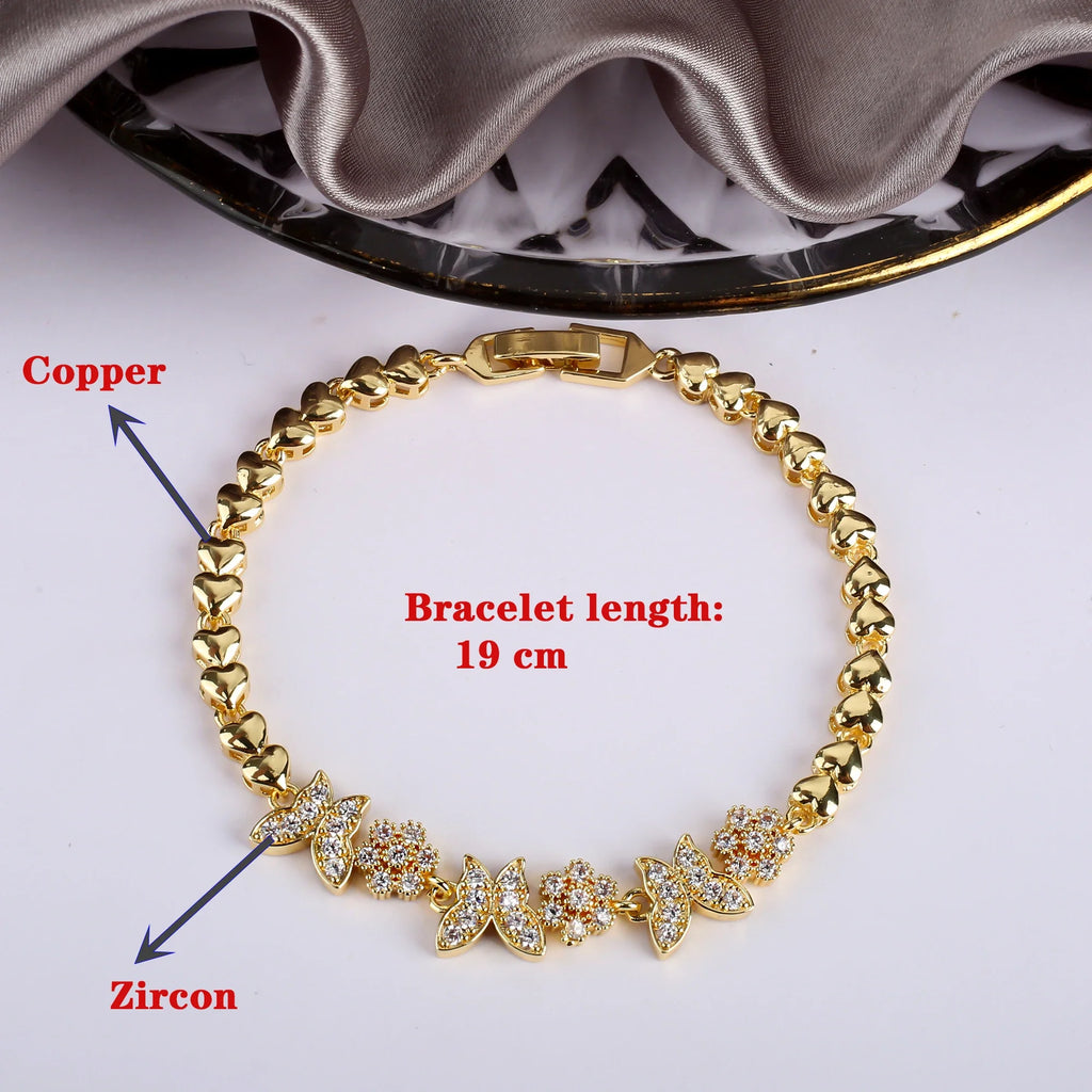 CZ Heart Butterfly Star Geometric Bracelet – 10 Styles CZ Fashion Bracelet Qme