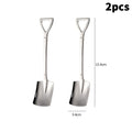 Stainless Steel Shovel Teaspoon – Coffee & Dessert Spoon Novelty Teaspoon Qme B2