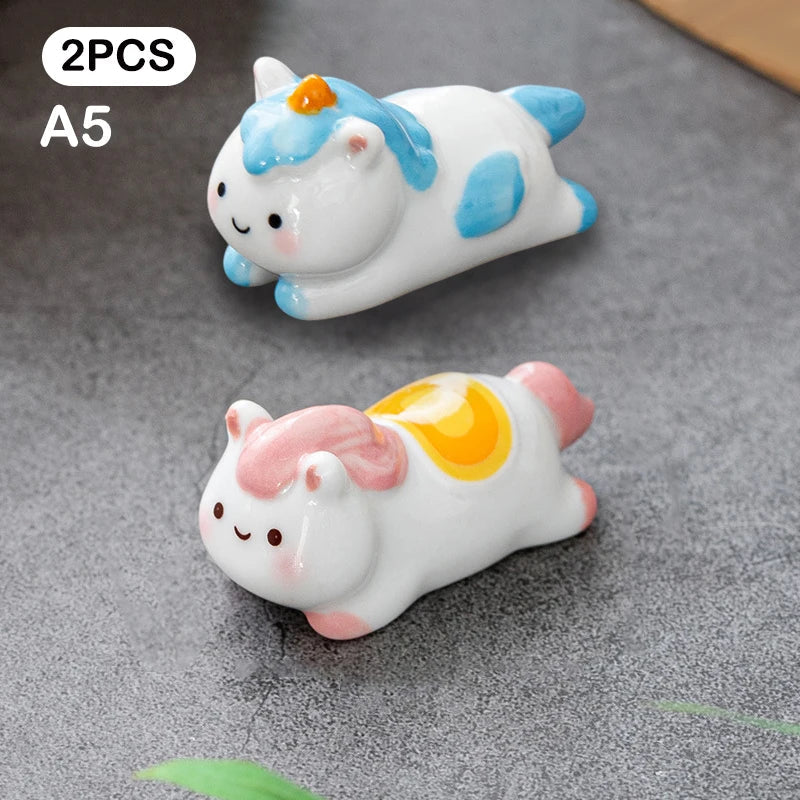 Ceramic Horse Chopstick Rest – Spoon Fork Knife Stand Chopstick Rest Qme A5