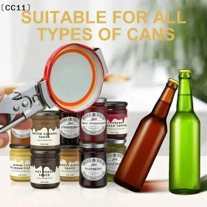 Stainless Steel Multi-Function Can & Bottle Opener – Easy Grip Can & Bottle Opener Qme