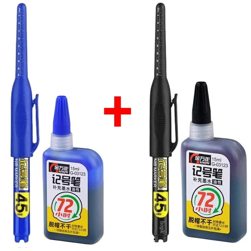 Waterproof Deep Hole Marker Pens – 45mm Long Nib Deep Hole Marker Pen Qme mix-2pen 2ink
