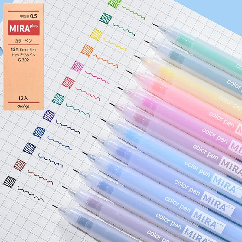 Kawaii Candy Gel Pens & Refills – 12-Box Multicolor Set Gel Pen Set Qme Multi-Colored 12Pcs pen-1box