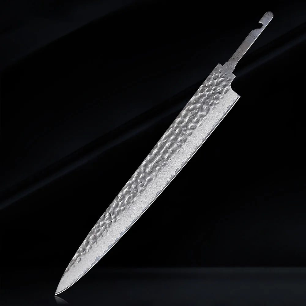 TURWHO Damascus VG10 Knife Blank Blade – DIY Kitchen Knife Knife Blank Blade Qst 9.5 inch Slicing