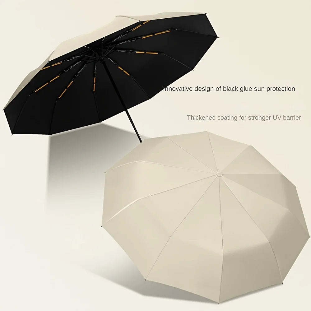 Compact Travel Umbrella – Auto, Wind Resistant & Foldable Travel Umbrella Qst
