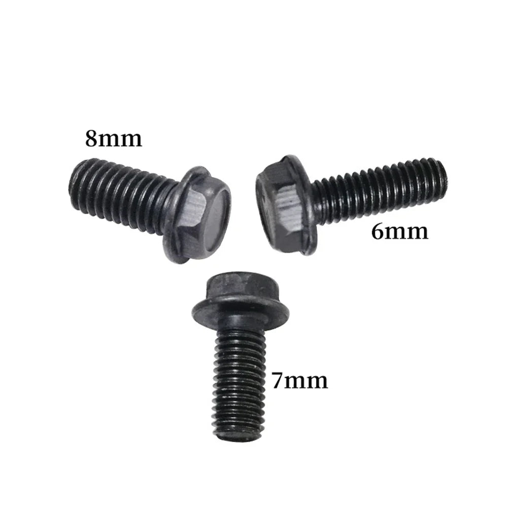 M6 M7 M8 Left-Hand Thread Hex Flange Saw Blade Screws 10-Pack Hex Flange Screws Qme