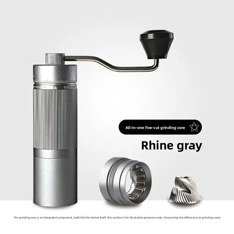 HAOYUNMA Manual Coffee Grinder – Ghost Teeth Full Metal Burr Manual Coffee Grinder Qst R20-5grey
