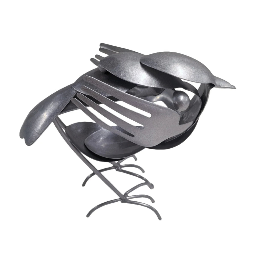 Rustic Red Robin Metal Bird Sculpture | Patio & Lawn Statue Garden Bird Statue Qme