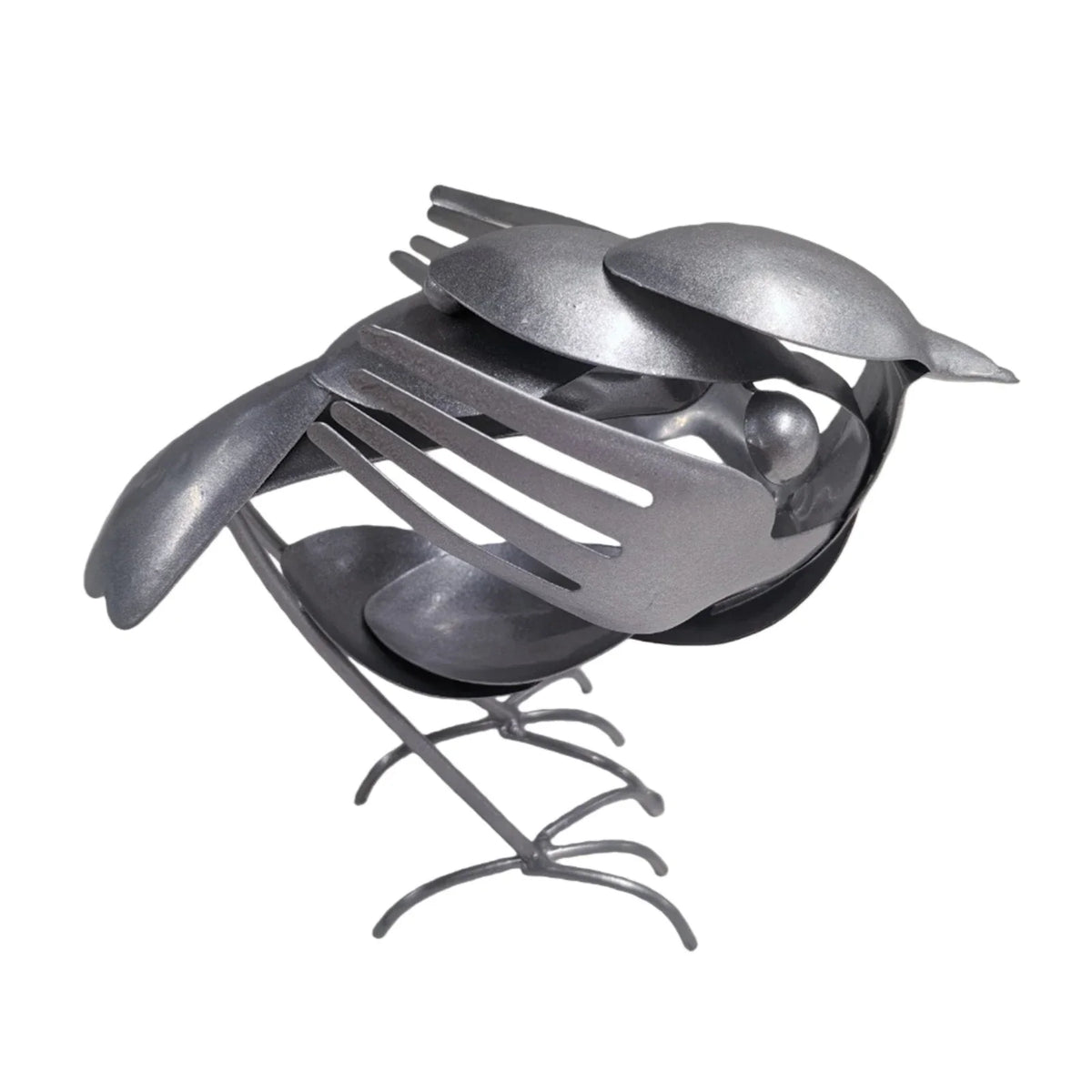 Rustic Red Robin Metal Bird Sculpture | Patio & Lawn Statue Garden Bird Statue Qme