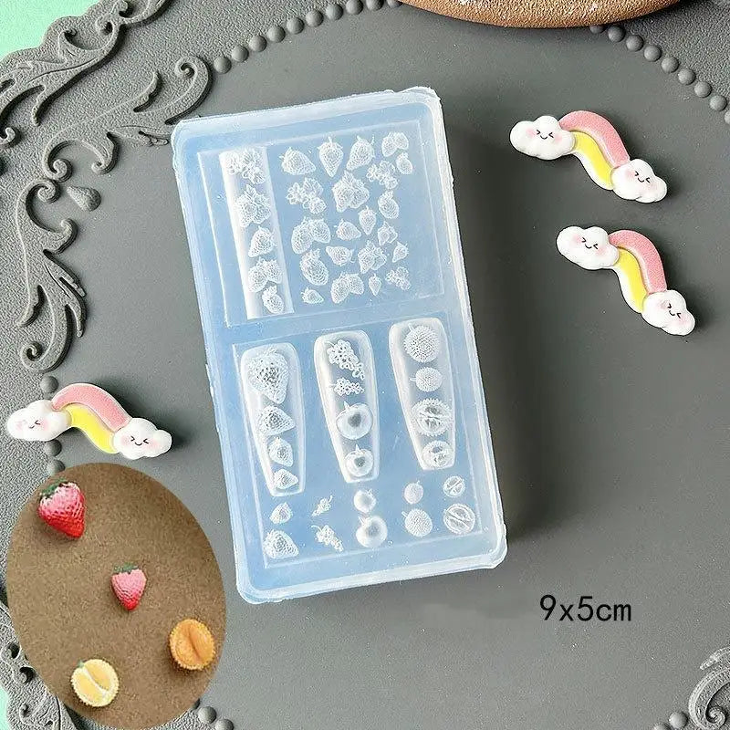3D Fruit Flower Silicone Nail Mold – DIY Nail Art Template