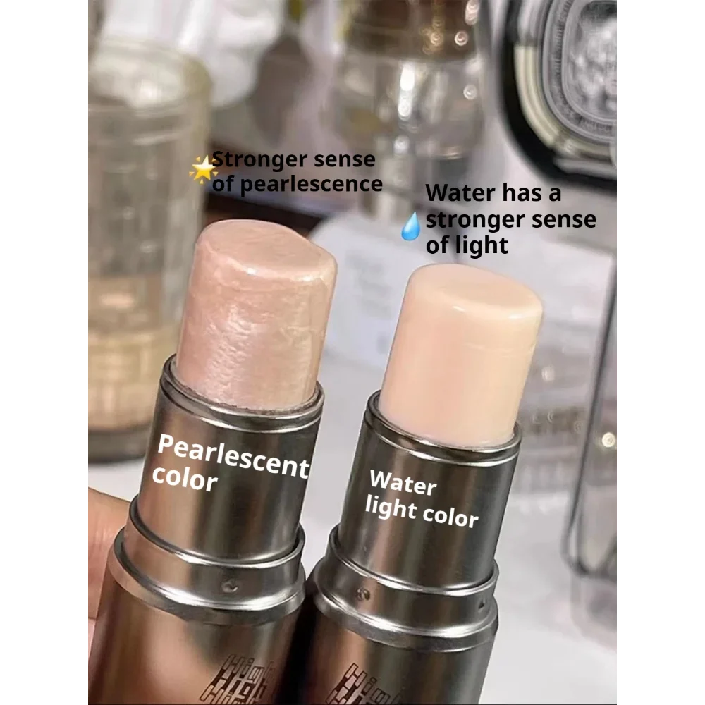 Qme Gloss Stick Highlighter & Blush – Shimmer Waterproof Glow Highlighter Blush Stick Qme