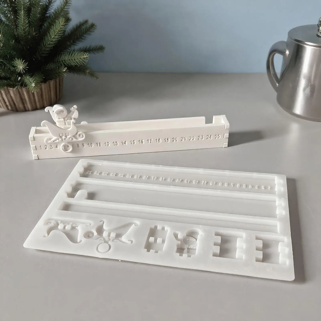 Christmas Advent Calendar Silicone Resin Mold – Easy Release Silicone Craft Mold Qme