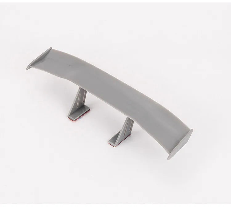 Mini GT Carbon Fiber Style Rear Spoiler Wing | No-Drill Car Spoiler Wing Qme Grey