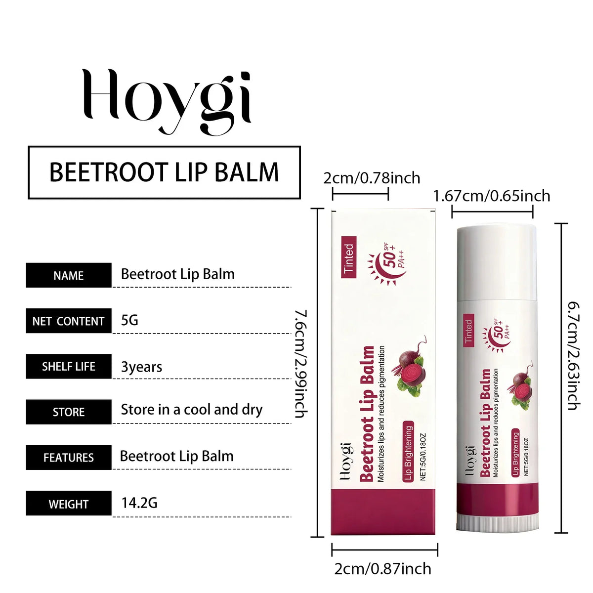 SPF 50+ Lip Balm | Beetroot, Kojic Acid & Ceramide Tinted Balm Tinted SPF Lip Balm Qme Beetroot