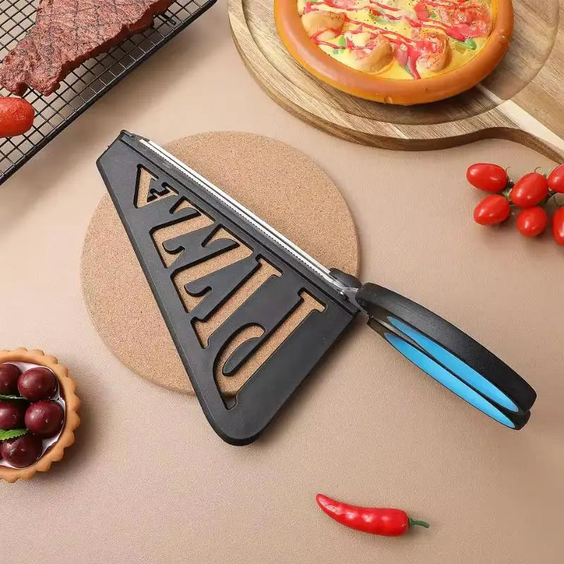 Stainless Steel Pizza Scissors Cutter with Detachable Spatula Pizza Scissors Cutter Qme
