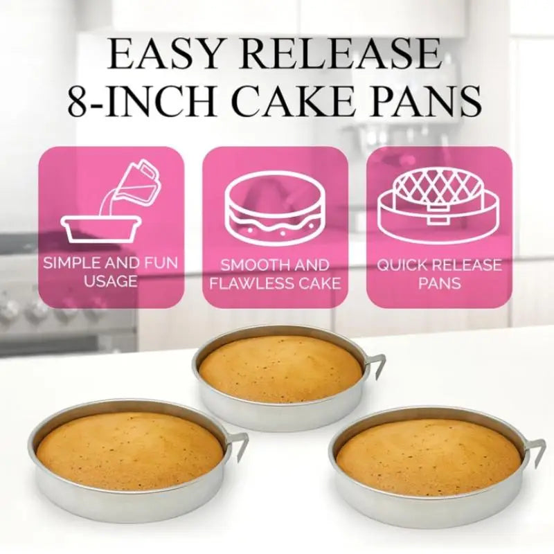 Stainless Steel Round Cake Mold | Food Grade Baking Tray Round Cake Mold Qme
