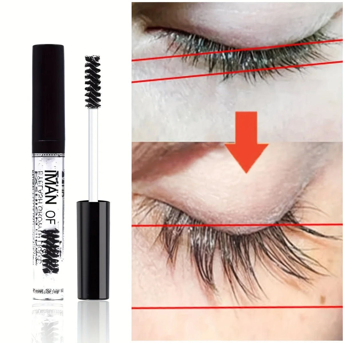 Clear Eyelash Curling Serum & Eyebrow Setting Gel | Qme Lash & Brow Gel Qme