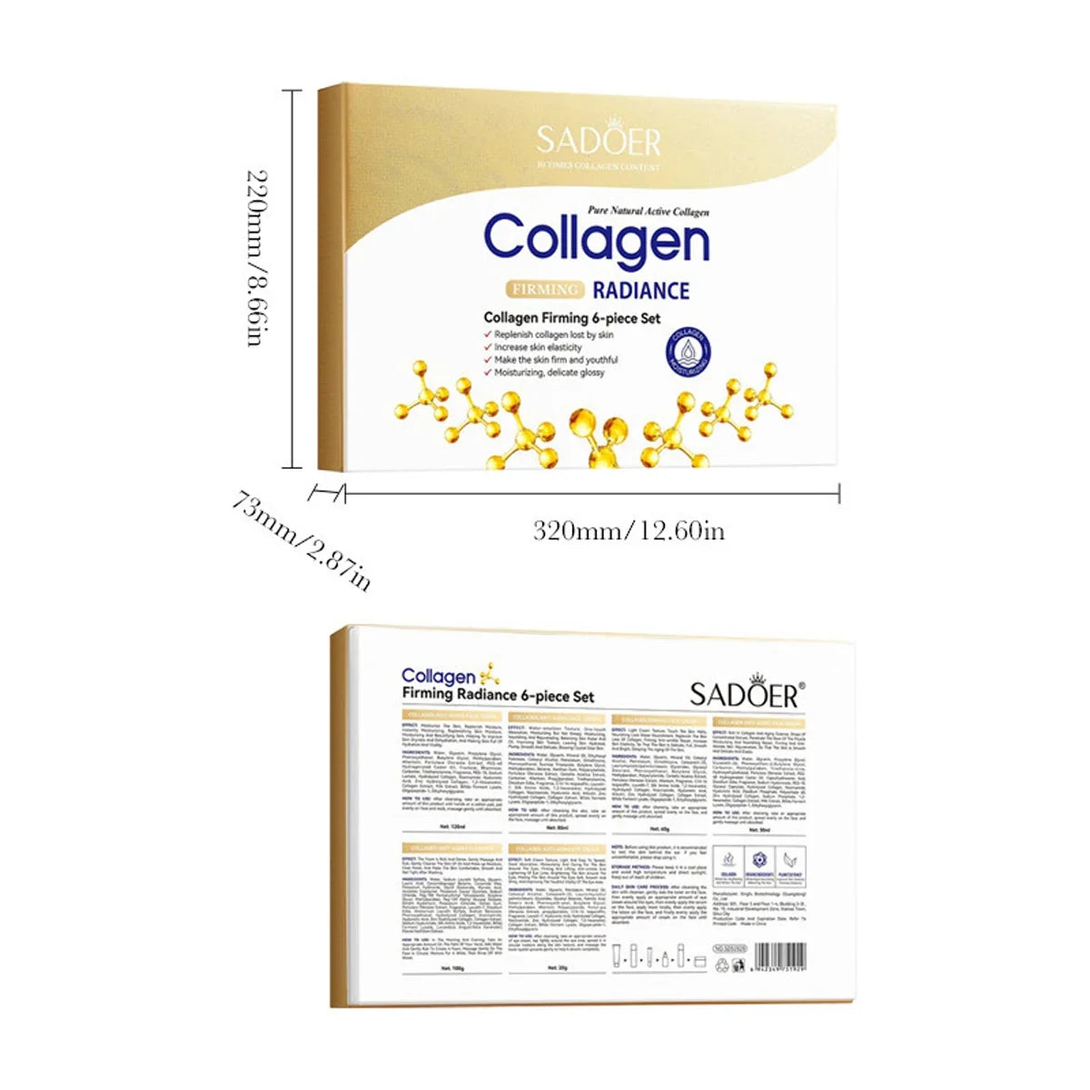 Collagen Firming Radiance 6-Piece Skincare Set | Hydrate & Firm Collagen Skincare Set Qme