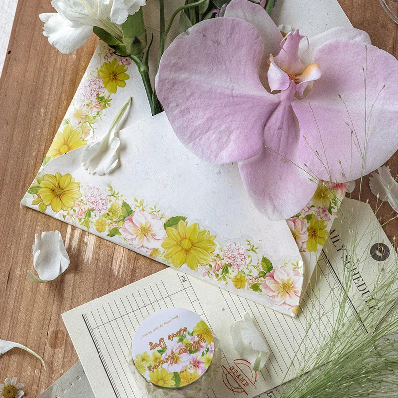 Floral Washi Tape Set – Spring & Summer Aesthetic Decor Decorative Washi Tape Qme