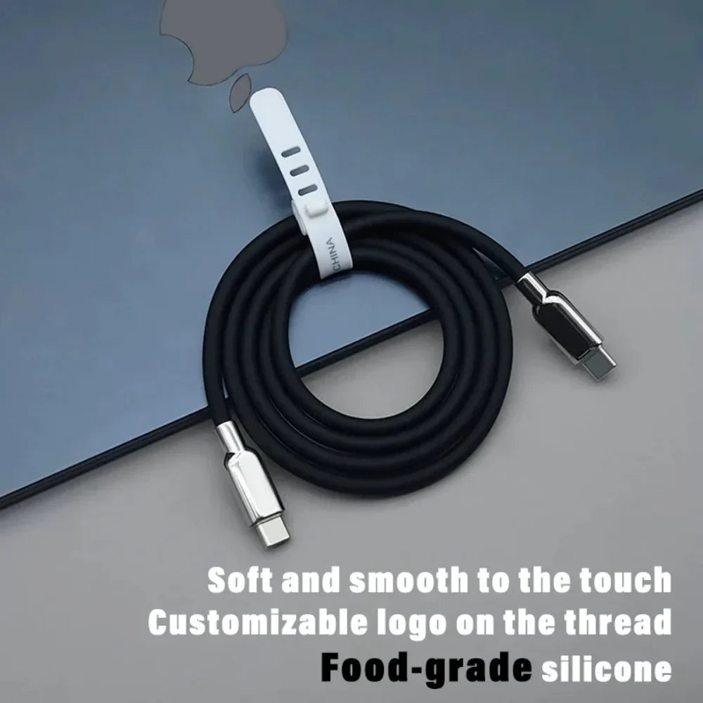 240W USB-C Liquid Silicone Fast Charging Cable – 6 Colors USB-C Charging Cable Qme