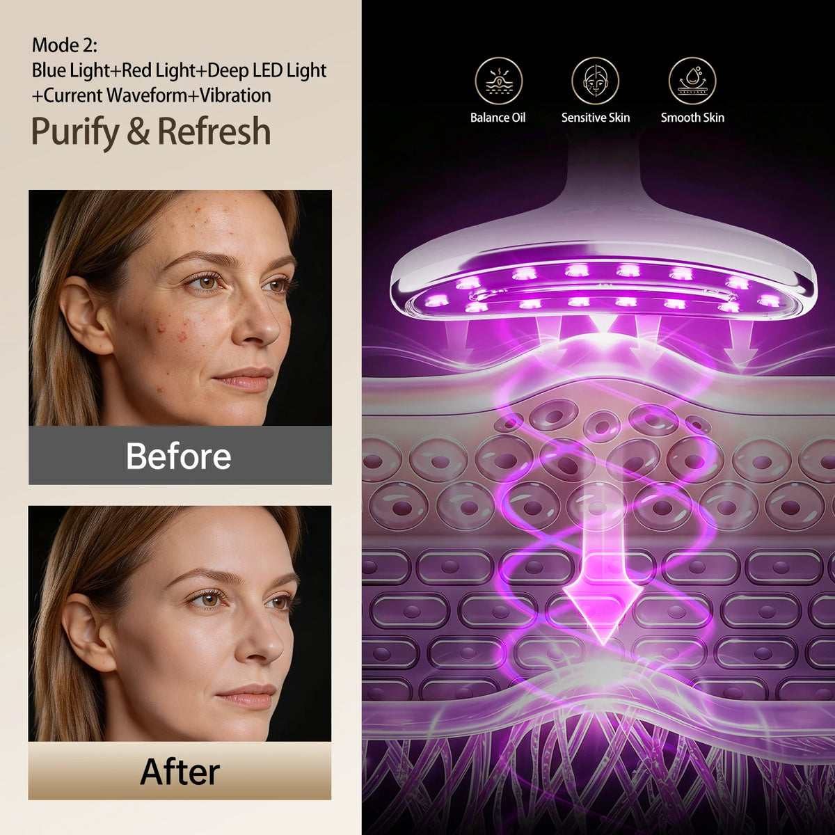 VIMYSHOW LED Facial & Body Beauty Device – Sculpt & Tone LED Beauty Device Qst