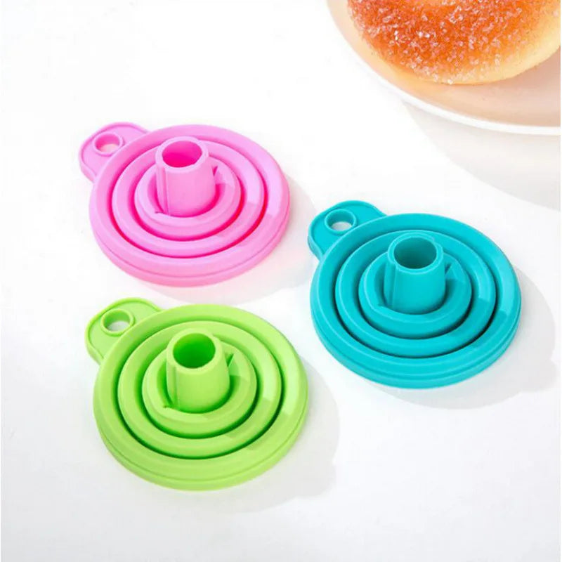 Food Grade Silicone Folding Funnel – Portable & Multi-Purpose Silicone Kitchen Funnel Qme