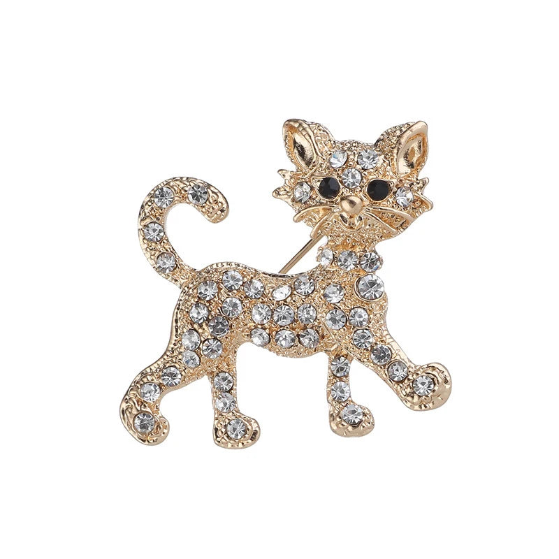 Zodiac Horse & Kitten Alloy Brooch Pin – Lunar New Year Corsage Brooch Pin Qst A2