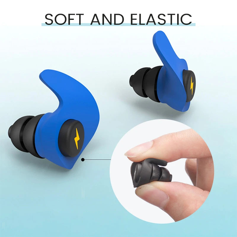 XceeFit Reusable Cochlea Sleep Earplugs – 3-Layer Noise Reduction Sleep Earplugs Qst