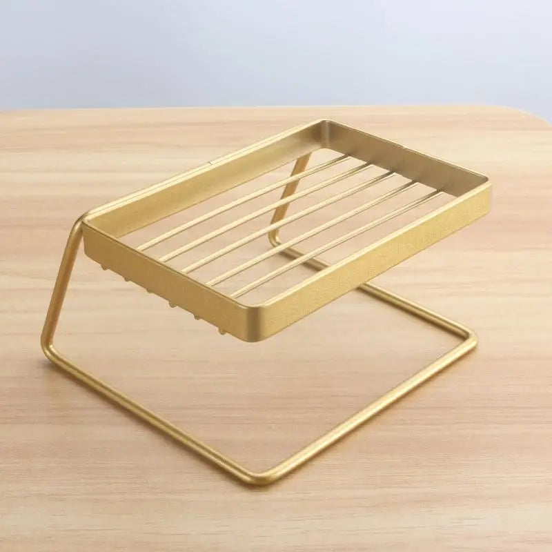 Self Draining Stainless Steel Soap Dish & Bar Holder Soap Dish Holder Qme Gold