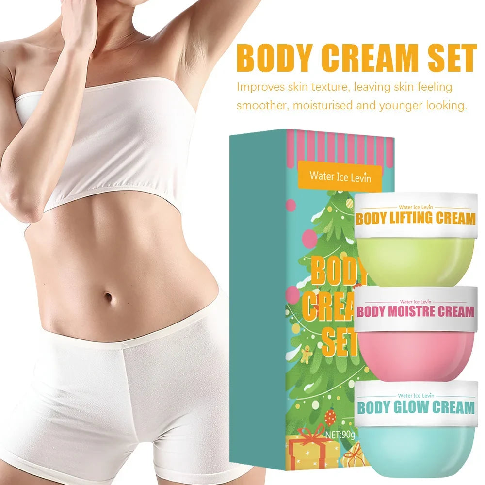 3-Piece Body Glow Firming & Lifting Moisturizer Cream Set Body Moisturizer Set Qme