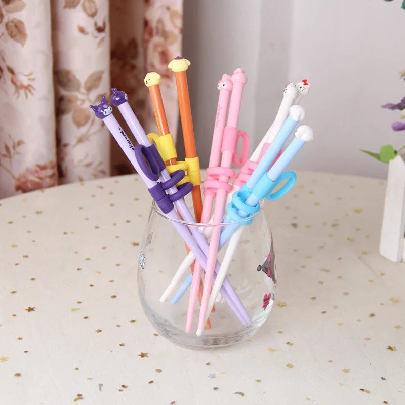 Hello Kitty Kuromi Finger-Loop Practice Chopsticks Food-Grade Practice Chopsticks Qme