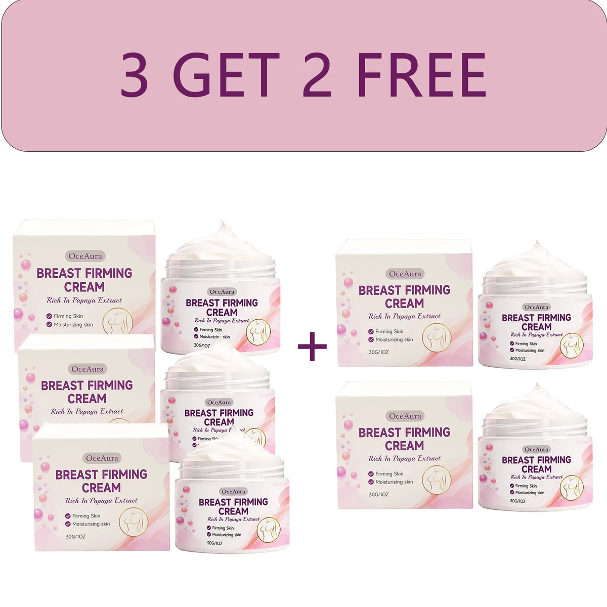 Papaya Extract Chest Firming & Moisturizing Massage Cream Body Firming Cream Qst 3 GET 2 FREE