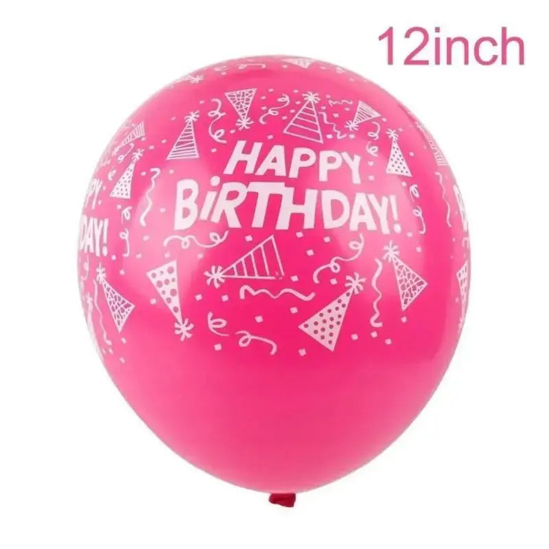 Happy Birthday Letter Printed Latex Balloon 12 Inch Party Decor Party Balloon Decor Qme
