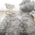 Large Fluffy Area Rug – Plush Soft Carpet for Any Room Plush Area Rug Qme LightGrey Gradient 120x160cm