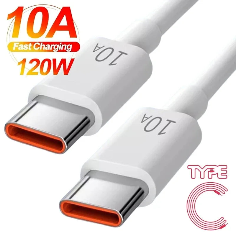 120W USB-C Fast Charging Cable 10A | 0.25m–3m Data Cord USB-C Charging Cable Qme