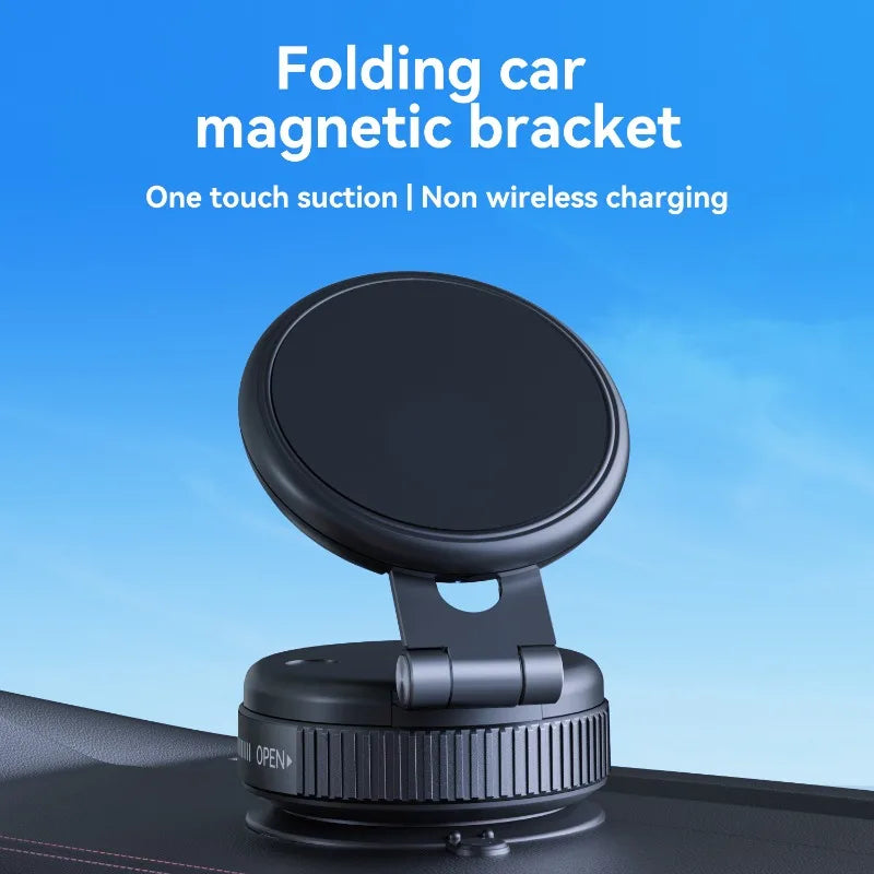 MagSafe Vacuum-Grip Car Mount – Foldable Dashboard Phone Holder Car Phone Mount Qme