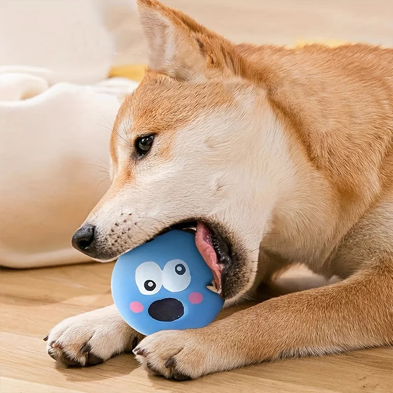Cartoon Big Eye Ball Dog Toy – Durable Rubber Squeaky Ball Squeaky Dog Toy Qme