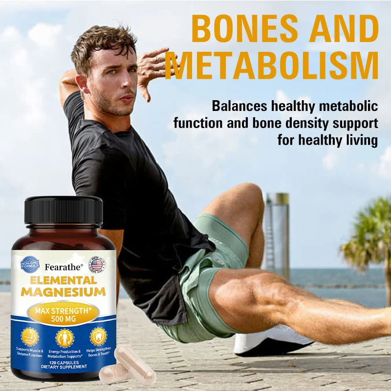 Magnesium Complex 500mg – High Absorption Bone & Muscle Support Magnesium Supplement Qst